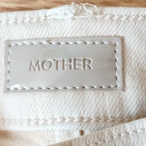 MOTHER The Weekender Fray In Play Date Mid-Rise Stretch Flare Jeans Size 28 - Picture 7 of 7